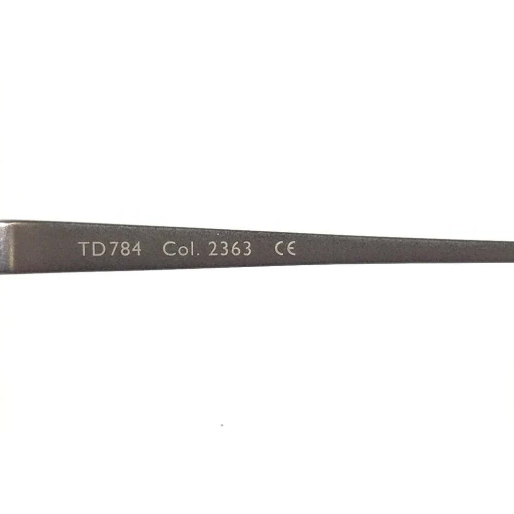 Tom Davies Eyeglasses Frames TD784 Col. 2363 Matte Brown Gray Hexagon 49-19-140